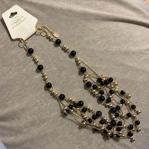 NEW Amrita Singh black pearl necklace